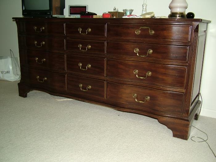 Davis Cabinet co 12 drawer solid cherry dresser