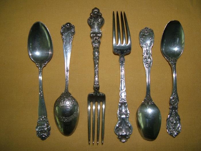 patterns of sterling forks/spoons