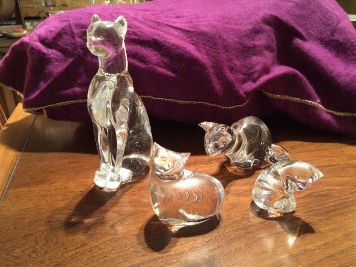 BACCARAT GLASS CATS