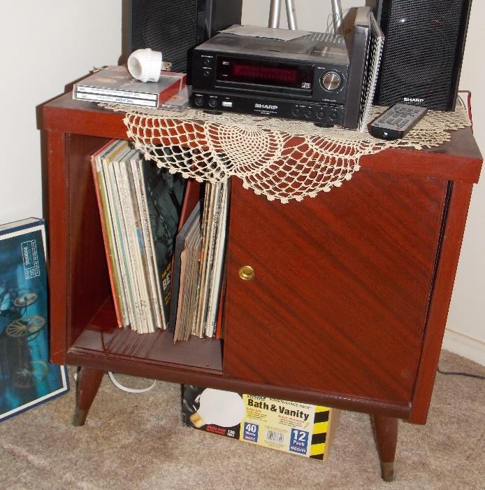 Retro Record cabinet with LP's