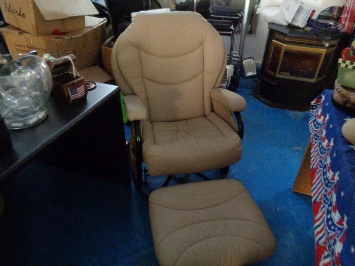  Glider chair w/ottoman