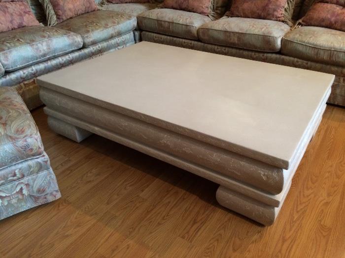 Large Faux stone coffee table