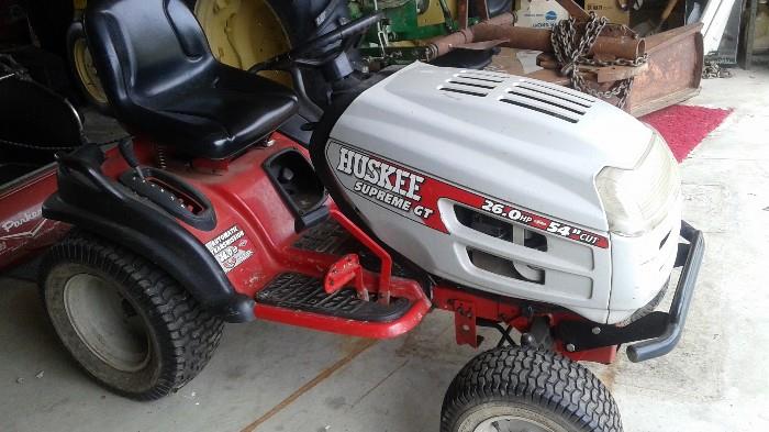 Huskee Supreme GT 26 HP with 54” Mowing Deck (Belts off Mowing Deck)