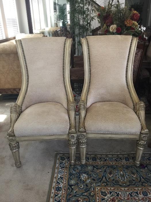 2 fancy Roman Empire style chairs
Min bid $200 both together