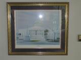 Press Proof No. 10 of 95, Signed, numbered Stephen Gunter, local artist, Heritage, Sunrise at SC. State House