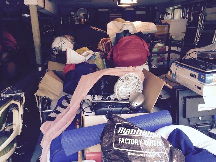 Still unpacking , this 2 garage is packed floor to ceiling with items for sale.  Check back for pics during the week as we unpack.  A Lot of camping equipment is in there