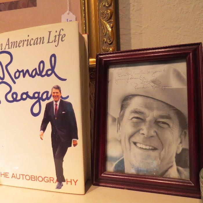 Photo and autograph by Ronald Reagan