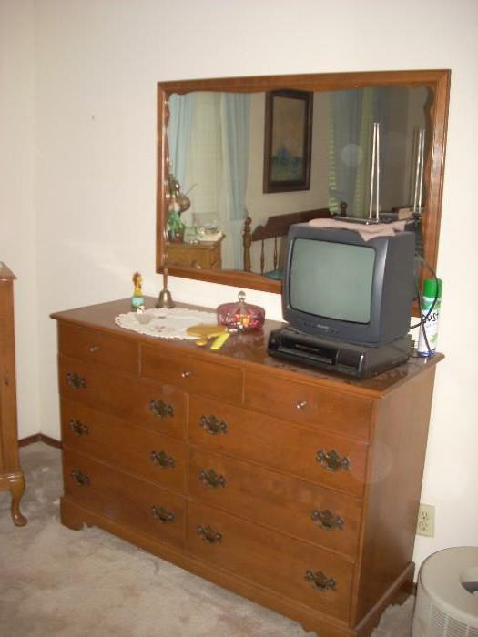 Ethan Allen Dresser  and the TV has a VHS player