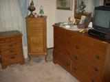Ethan Allen Dresser with Mirror and matching side table