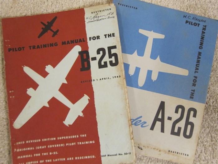 Large collection of WWII USAAF pilot training manuals.