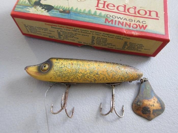 Heddon "Vamp" fishing lure in original box.
