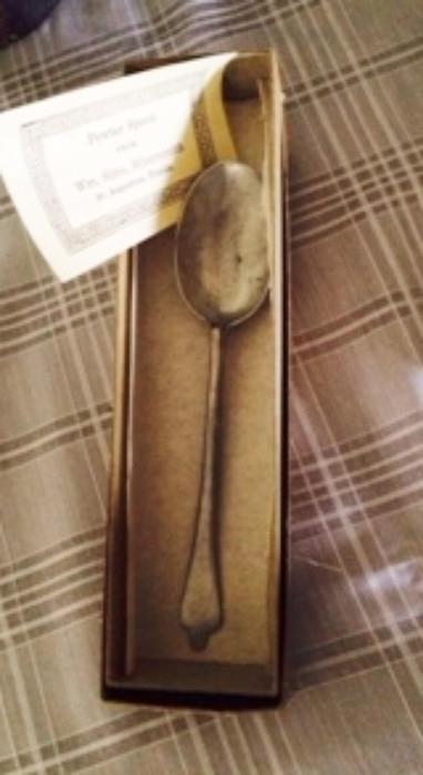 PEWTER SERVING SPOON