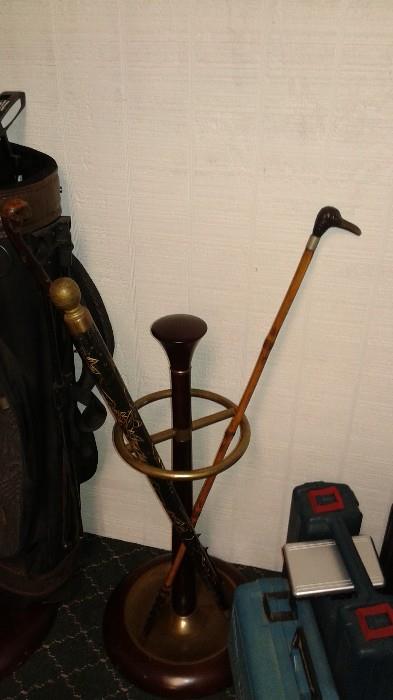 Walking Canes and Cane Holder