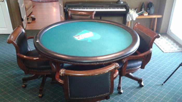 Poker Games Table & Chairs