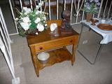 Antique Table & Figurine