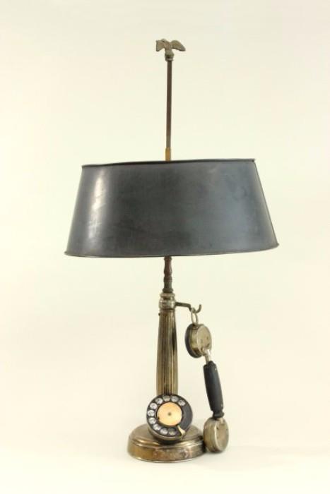 Lot #46 Antique telephone lamp