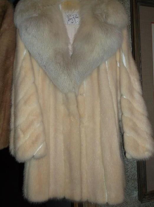 Mink coat with fox collar from VanRitch