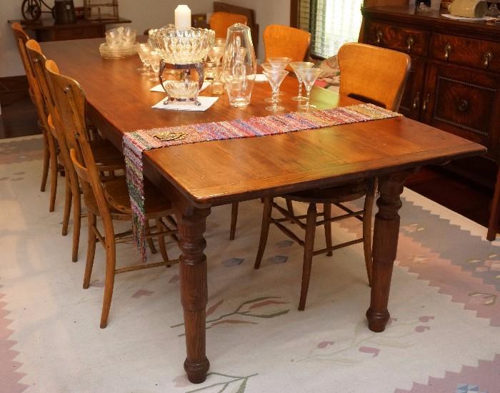3' x 9' antique Pine table