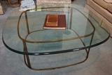 Glass top coffee table