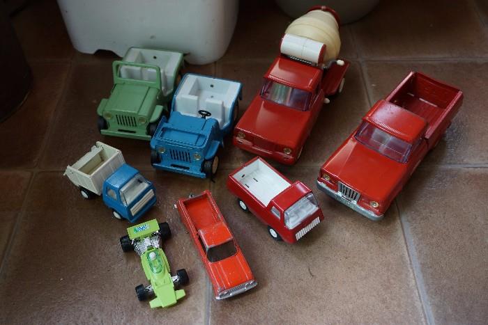 Collectible Tonka trucks and other toys