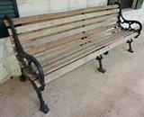 Outdoor bench by Kings River Casting