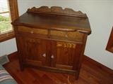 Antique oak washstand.