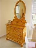 Lexington pine dresser & mirror.