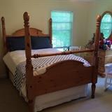Eddie Bauer pine 4-poster bed.