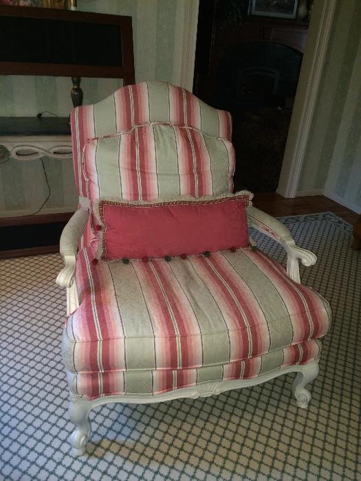 Chair & matching ottoman 