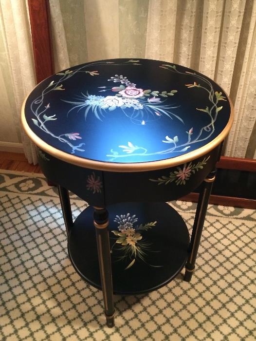 Painted round table