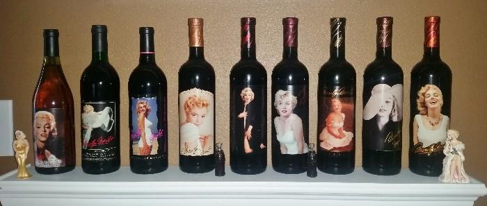 Large collection of Marilyn Monroe Wine Bottles and Collectibles