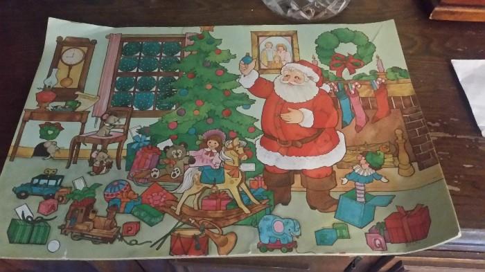 Vintage "Paper" Christmas Placemats (from a Grocery Store the Family owned in the 70's)
