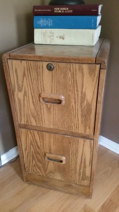 2 Wooden filing cabinets