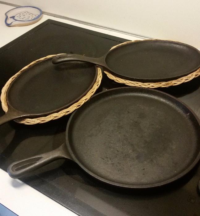 Cast iron pans (all MADE IN USA)