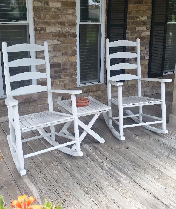 Nice Wooden Outdoor rocking chairs