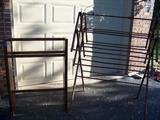 Tall one is an antique quilter rack