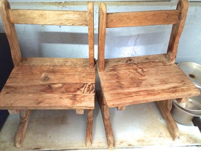 Wooden child's chairs