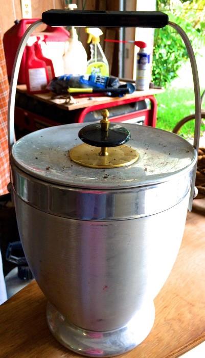 Mid-century aluminum ice bucket