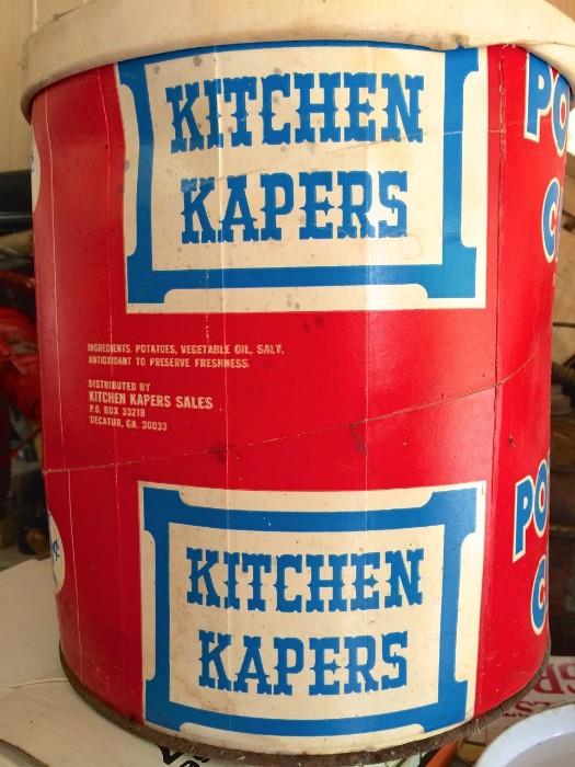 Kitchen Kapers potato-chip bin, such a great statement piece for your kitchen capers
