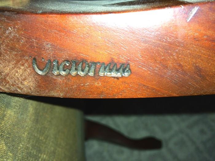 Marking on Victorian couch leg