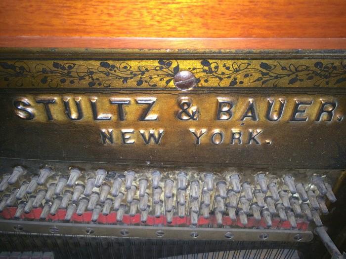 Name plate inside piano