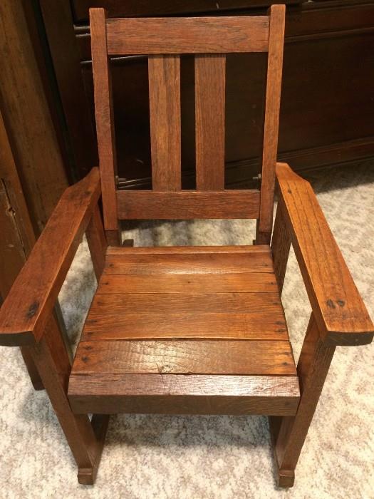 Child's mission-style rocker, beautiful condition