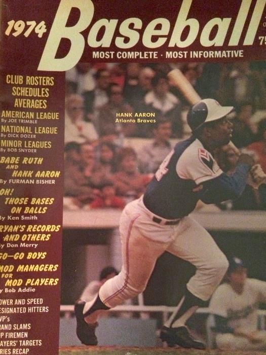 1974 Baseball magazine with Hank Aaron on cover