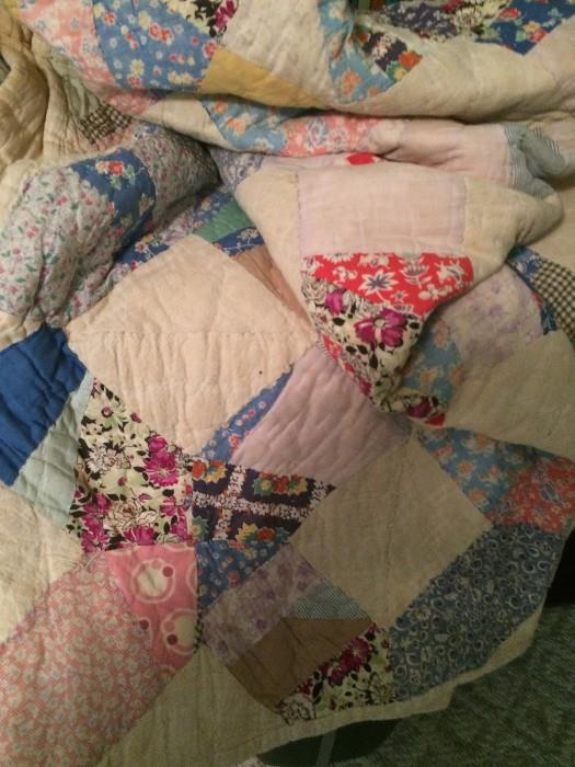 Hand-sewn quilt