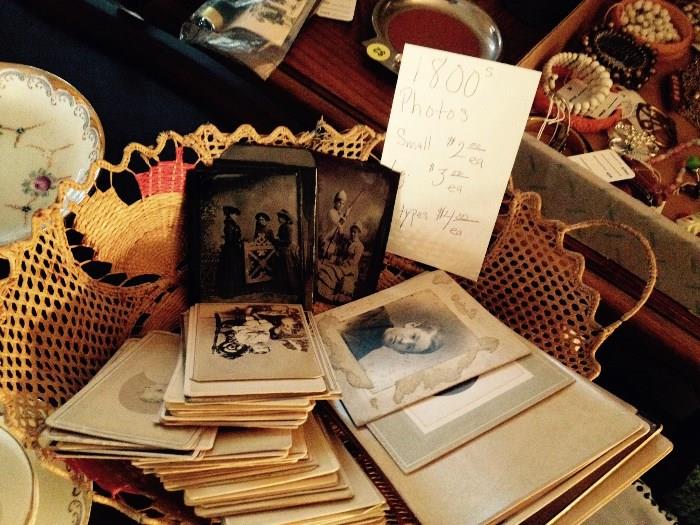tin types, antique photos from 1800s