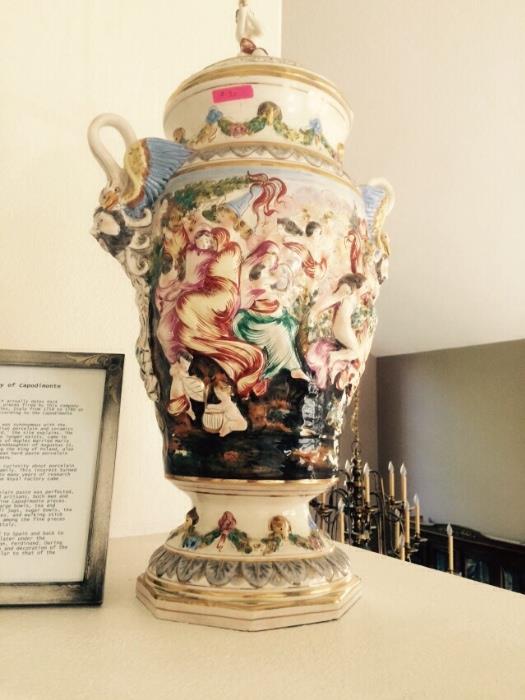 Large capodimonte vase