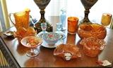 Group of Carnival glass including 2 1911 Fenton pieces