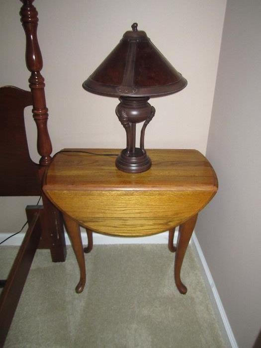 DROP LEAF TABLE AND LAMP