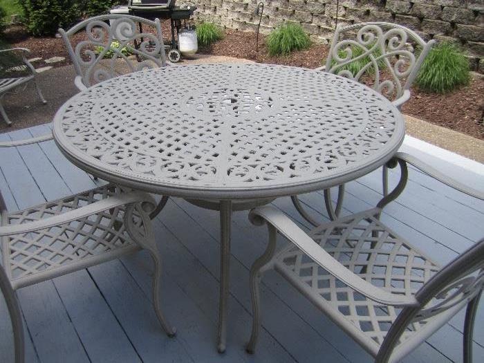 PATIO TABLE AND 4 CHAIRS