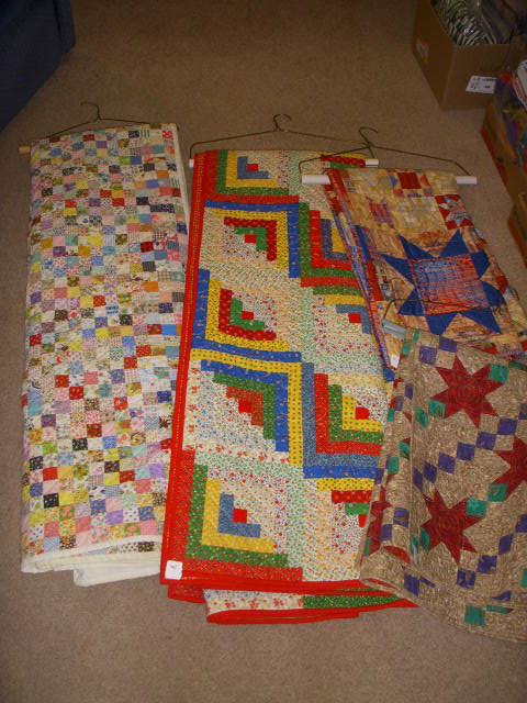 Quilts of various styles and ages